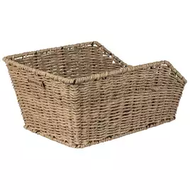 Kosz na tylny bagażnik BASIL CENTO RATTAN LOOK + Mounting set for CENTO basket, syntetyczny ratan naturalny, wodoodporny (NEW)
