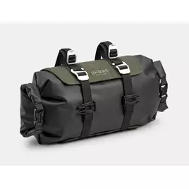 Torba na kierownicę BROOKS SCAPE HANDLEBAR ROLL, Mud Green, Pojemność 9-11L, Mocowanie na paskach, Wodoodporność IPX4 (NEW)