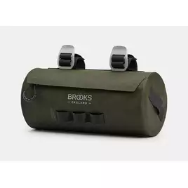 Torba na kierownicę BROOKS SCAPE HANDLEBAR POUCH, Mud Green, Pojemność 3L, Mocowanie na paskach, Wodoodporna (NEW)