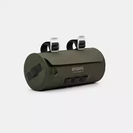 Torba na kierownicę BROOKS SCAPE HANDLEBAR POUCH, Mud Green, Pojemność 3L, Mocowanie na paskach, Wodoodporna (NEW)