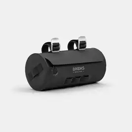 Torba na kierownicę BROOKS SCAPE HANDLEBAR POUCH, Black, Pojemność 3L, Mocowanie na paskach, Wodoodporna (NEW)