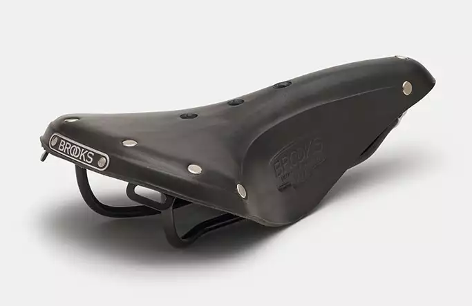 Siodełko BROOKS B17 NARROW, czarne, stalowe szyny, waga 510g
