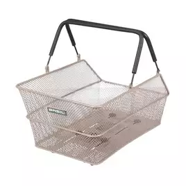 Kosz na tylny bagażnik BASIL CENTO, MIK z adapterem do mocowania, Stalowy, Nude Metallic (NEW 2025)