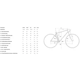 Geometria ramy Merida One-Sixty 2025 – techniczny schemat z wymiarami i kątami ramy w rozmiarach XS–XL.