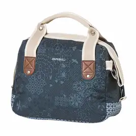 Sakwa miejska pojedyncza BASIL BOHEME CITY KF 8L, wodoodporny poliester, indigo blue (bez płytki mocującej) (NEW)