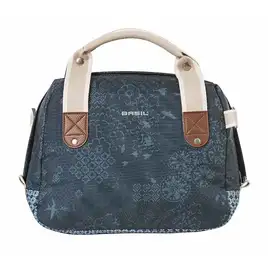 Sakwa miejska pojedyncza BASIL BOHEME CITY KF 8L, wodoodporny poliester, indigo blue (bez płytki mocującej) (NEW)