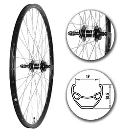 Koło tylne 29 cali Disc czarne stożkowe pod wolnobieg 6–8 rzędów z zaciskiem QR