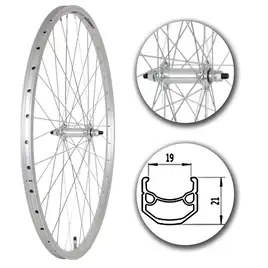 Przednie koło rowerowe 28 cali z aluminiową piastą, stożkowa obręcz 19 mm, 36 szprych, V-Brake