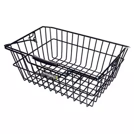 Kosz na tylny bagażnik BASIL CAIRO LUXE + haczyki mocujące Bottom hooks, stalowy czarny (NEW)