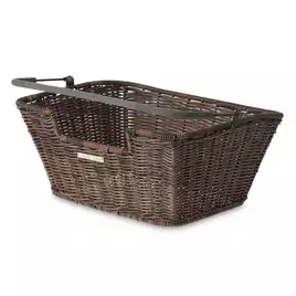 Kosz na przedni / tylny bagażnik BASIL CAPRI RATTAN LOOK FLEX + haczyki mocujące Bottom hooks, syntetyczny ratan brązowy (NEW)